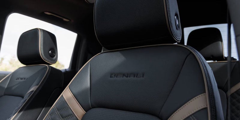 2026 GMC Canyon premium leather front seats with refined interior comfort and luxury