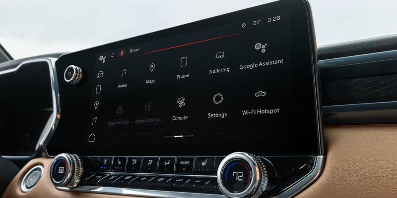 2026 GMC Canyon advanced touchscreen infotainment system with Google built-in and seamless connectivity features