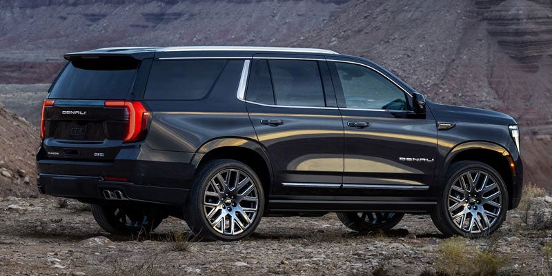 Side profile of the 2026 GMC Yukon showcasing its bold exterior design in Paris, TN